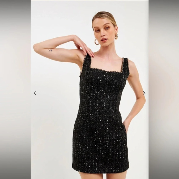 Endless rose chain tweed dress - Picture 1 of 8